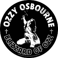 Ozzy Osbourne back patch CO+PES průměr 29 cm, Blizzard Of Ozz Black