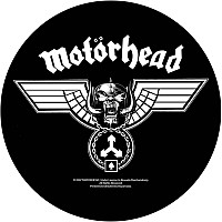 Motorhead back patch CO+PES průměr 29 cm, Hammered Black