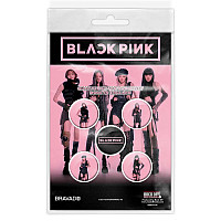 BlackPink button badges – 5 pieces průměr 25 mm, Logo & Band