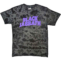 Black Sabbath t-shirt, Wavy Logo Dye Wash Eco Black, men´s