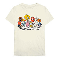 BT21 t-shirt, Hippie Flowers Beige, men´s