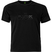 The Beatles t-shirt, Drop T Logo Hi-Build Black on Black, men´s