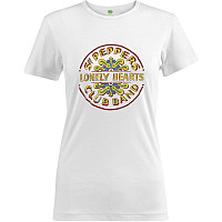 The Beatles t-shirt, Sgt Pepper Drum Colour Foiled White, ladies