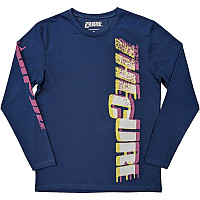 The Cure t-shirt long rukáv, Glitched Logo Sleeve Print Denim Blue, men´s