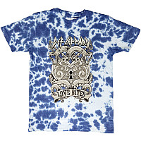 Def Leppard t-shirt, Love Bites Dip Dye Wash Blue, men´s