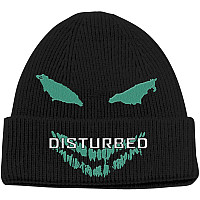 Disturbed winter beanie cap, Green Face