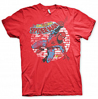 Spiderman t-shirt, Distressed Spiderman Red, men´s