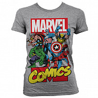 Marvel Comics t-shirt, Heroes Grey Girly, ladies