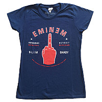 Eminem t-shirt, Detroit Finger Girly Navy Blue, ladies
