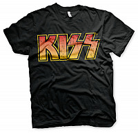 KISS t-shirt, Distressed Logotype Black, men´s