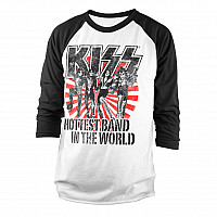 KISS t-shirt long rukáv, Hottest Band In The World Raglan, men´s