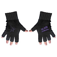 Black Sabbath fingerless gloves, Purple Logo & Devil