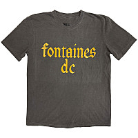 Fontaines D.C. t-shirt, Gothic Logo Stone Wash Charcoal Grey, men´s