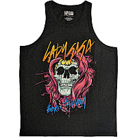 Lady Gaga tank top, Skull Charcoal Grey, men´s