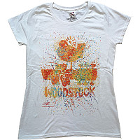 Woodstock t-shirt, Splatter Girly White, ladies