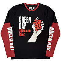 Green Day t-shirt long rukáv, American Idiot Black & Red, men´s