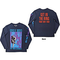 Guns N Roses t-shirt long rukáv, Get In The Ring Tour BP Navy Blue, men´s