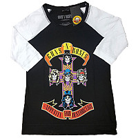 Guns N Roses t-shirt, Appetite For Destruction Raglan Black&White, ladies