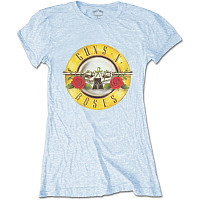 Guns N Roses t-shirt, Classic Bullet Powder Blue, ladies