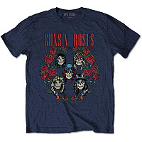 Guns N Roses t-shirt, Skulls Wreath Blue, men´s