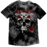 Guns N Roses t-shirt, Flower Skull Dip-Dye Grey, men´s