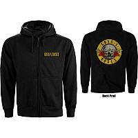 Guns N Roses mikina, Classic Logo Zipped BP Black, men´s