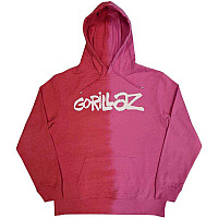 Gorillaz mikina, Two-Tone Brush Logo Wash Red, men´s