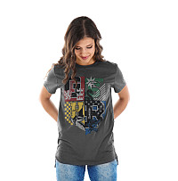 Harry Potter t-shirt, Dorm Crest Dark Grey Girly, ladies