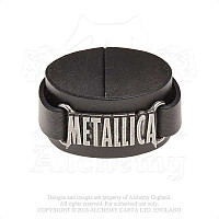 Metallica kožený bracelet, Logo