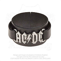AC/DC kožený bracelet 38x262x16 mm, Logo