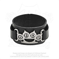 Five Finger Death Punch kožený bracelet, Knuckle Duster