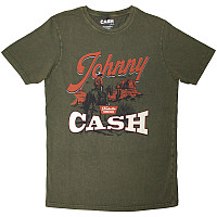 Johnny Cash t-shirt, Desert Cowboy Stone Wash Green, men´s