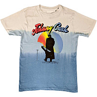 Johnny Cash t-shirt, Walking Guitar Dip Dye Wash Blue, men´s