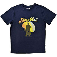 Johnny Cash t-shirt, Walking Guitar Navy Blue, men´s