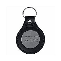 KISS keychain, Logo Leather Fob
