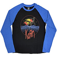 Korn t-shirt long rukáv, Wireframe Space Black & Blue, men´s