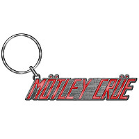 Motley Crue keychain, Red Logo Cast Relief