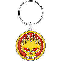 The Offspring kovová keychain 40 mm, Skull Logo Die-Cast Relief