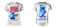 Death t-shirt, Leprosy Posterized BP White, men´s