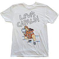 Lewis Capaldi t-shirt, Snow Leopard White, men´s