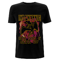 Led Zeppelin t-shirt, Black Flames Black, men´s