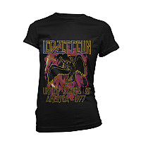 Led Zeppelin t-shirt, Black Flames Girly, ladies