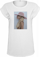 Lady Gaga t-shirt, Hat White, ladies