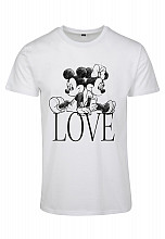 Mickey Mouse t-shirt, Minnie Loves Mickey Girly White, ladies