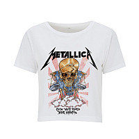 Metallica crop t-shirt, Scales White Cropped Top, ladies