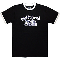 Motorhead t-shirt, 50 Years Text Lock Up Ringer Black, men´s