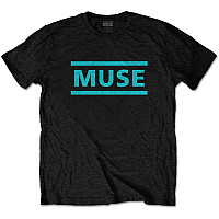 Muse t-shirt, Light Blue Logo Black, men´s