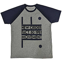 New Order t-shirt, Movement Raglan Grey & Navy Blue, men´s