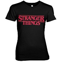 Stranger Things t-shirt, Logo Girly Black, ladies