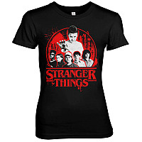 Stranger Things t-shirt, Stranger Things Distressed Girly Black, ladies